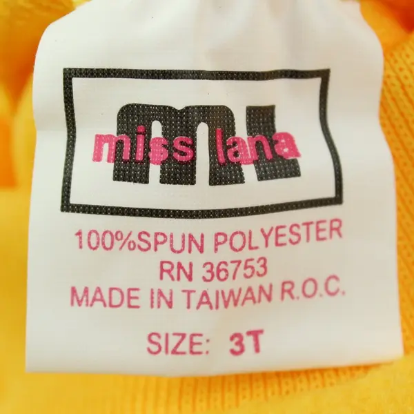 Miss Lana Punk Princess Girls Yellow Fleece Sweatshirt 3T