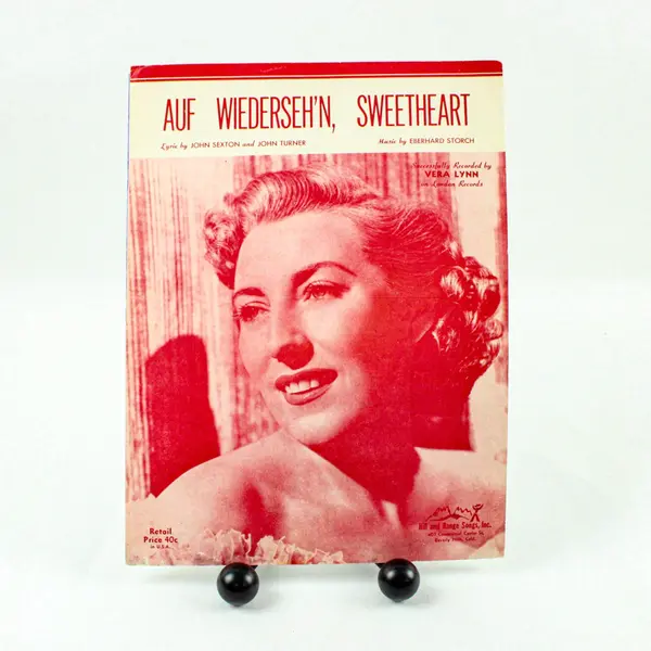 Auf Wiederseh'n, Sweetheart Vintage Sheet Music Red Cover 