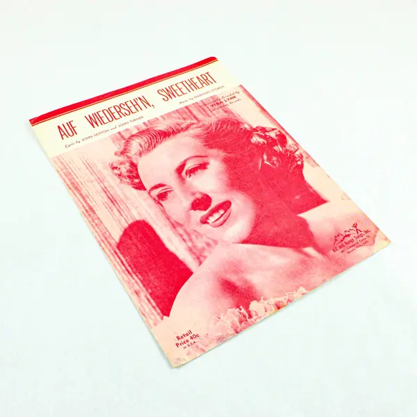 Auf Wiederseh'n, Sweetheart Vintage Sheet Music Red Cover 