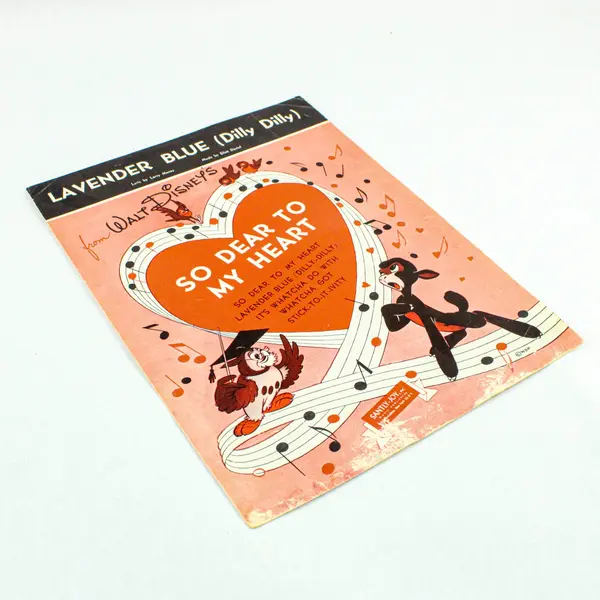Vintage Walt Disney So Dear to My Heart Sheet Music Lavender Blue