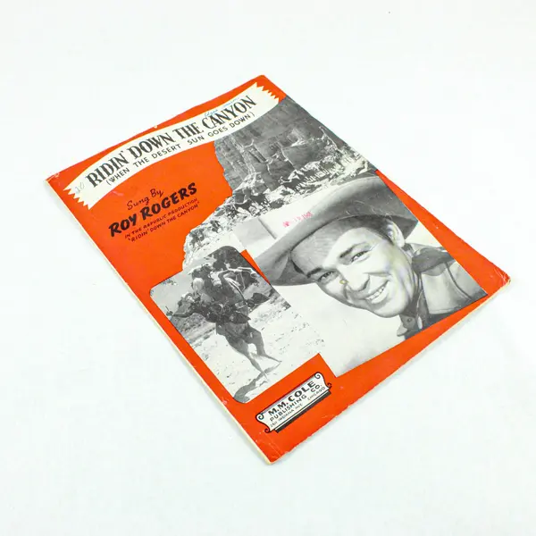 1936 Roy Rogers Ridin' Down the Canyon Sheet Music Republic Pictures