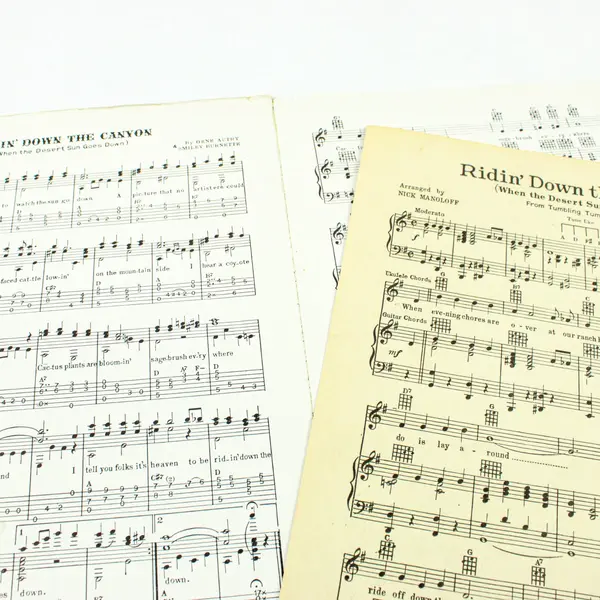1936 Roy Rogers Ridin' Down the Canyon Sheet Music Republic Pictures
