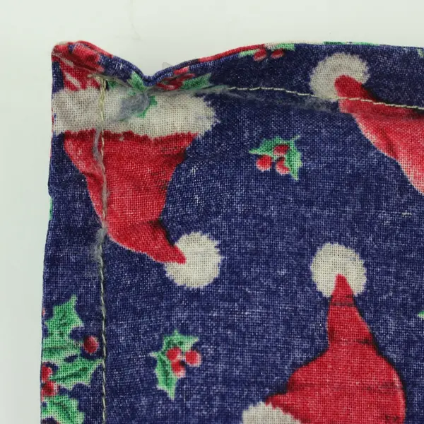 Handmade Christmas Sparkly Santa Hat Pattern Queen Pillowcase Holiday Bedding