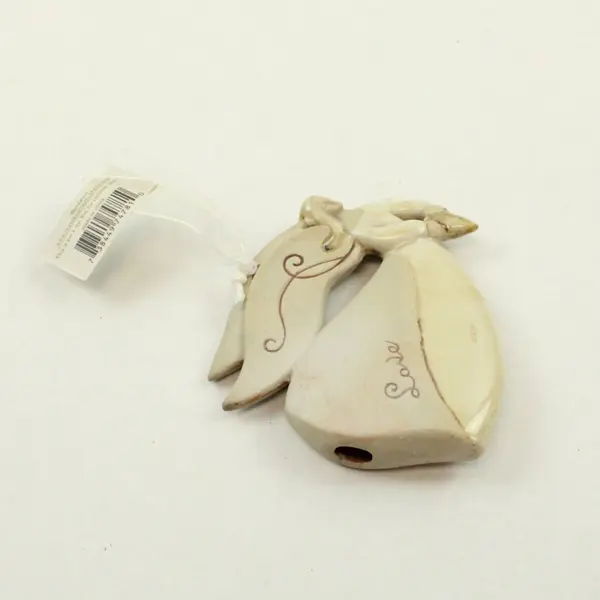 Seasons of Cannon Falls Peace Angel Heart Ornament 4 x 3.5 in