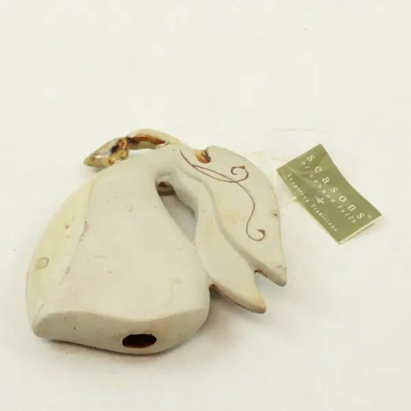Seasons of Cannon Falls Peace Angel Heart Ornament 4 x 3.5 in