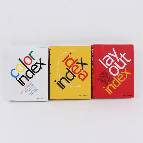 Jim Krause Index Series Color Idea Layout Design Books Lot of 3