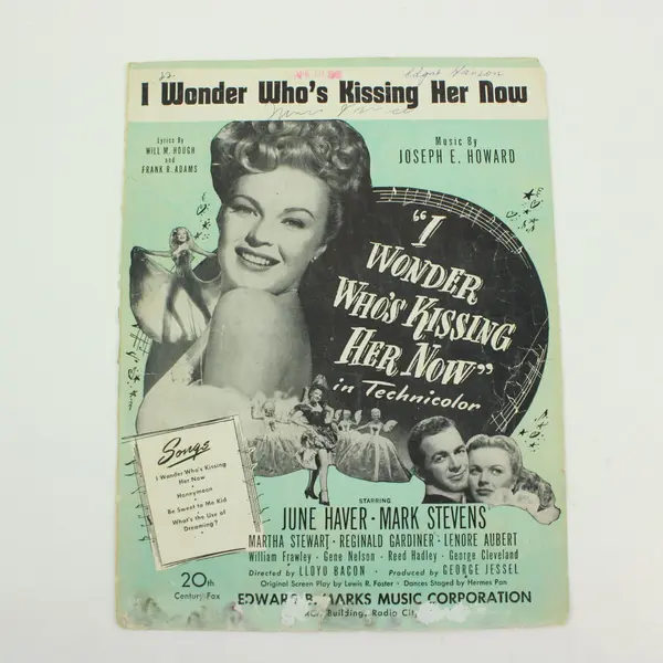 I Wonder Who's Kissing Her Now Sheet Music June Haver Mark Stevens
