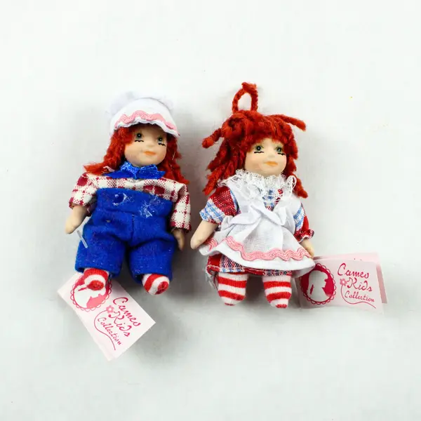 AM Creations Cameo Kids Mini Raggedy Ann Andy Dolls Pair Tagged