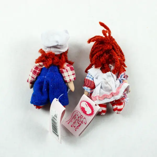 AM Creations Cameo Kids Mini Raggedy Ann Andy Dolls Pair Tagged