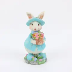 Bunny Gardens Limited Edition Turquoise Easter Bunny Figurine 8 Inch