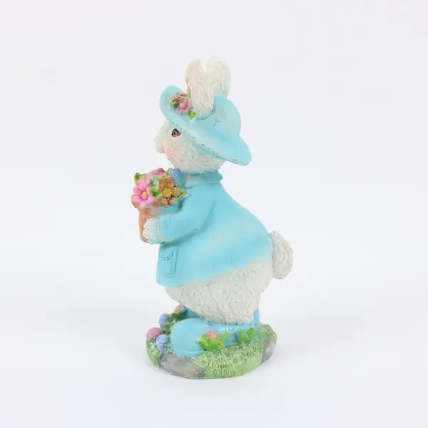 Bunny Gardens Limited Edition Turquoise Easter Bunny Figurine 8 Inch