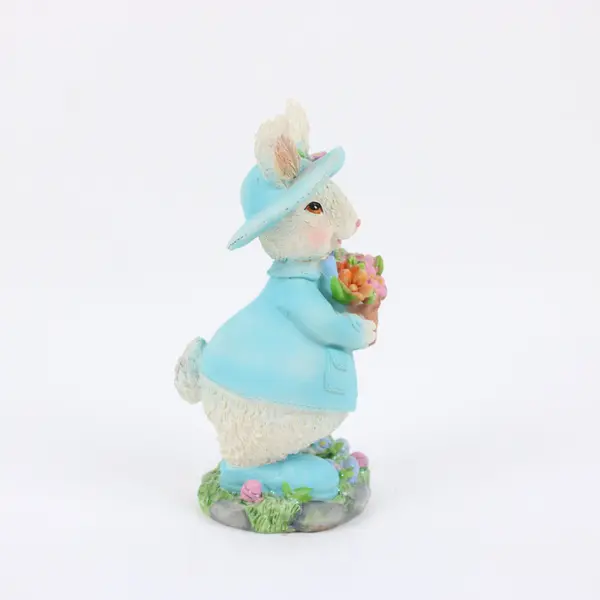Bunny Gardens Limited Edition Turquoise Easter Bunny Figurine 8 Inch
