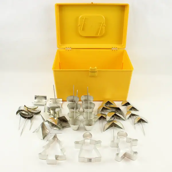 Candle Making Molds Metal Craft Shapes Organizer Box Lid