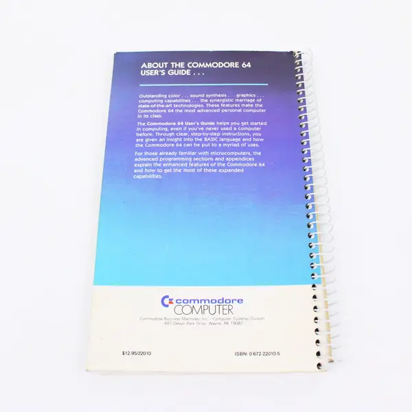 1982 Commodore 64 User's Guide Spiral Bound Computer Manual Booklet