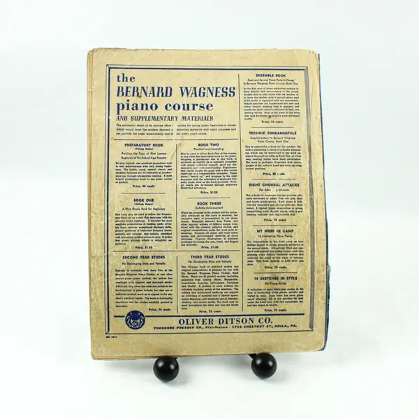 Bernard Wagness Piano Course Book Two c1939 Oliver Ditson