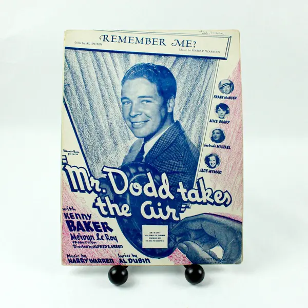 Mr. Dodd Takes the Air Remember Me Sheet Music Cover Artwork