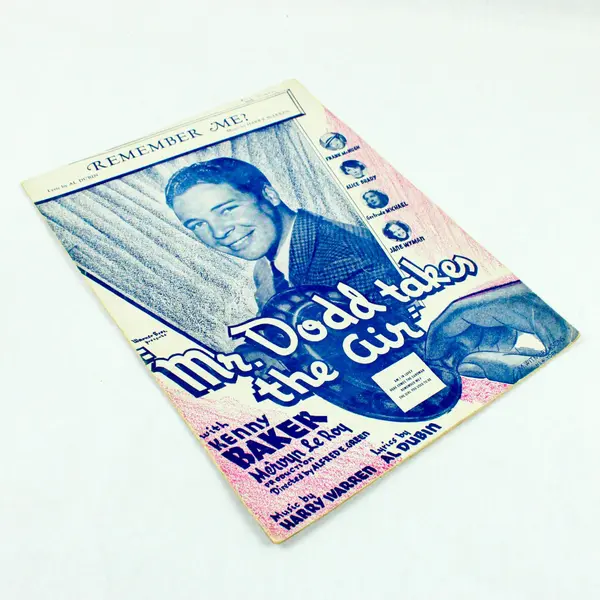 Mr. Dodd Takes the Air Remember Me Sheet Music Cover Artwork