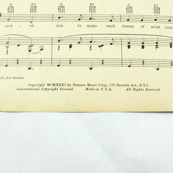 Out of Nowhere Sheet Music 1931 John Green Edward Heyman Fox Trot Key G