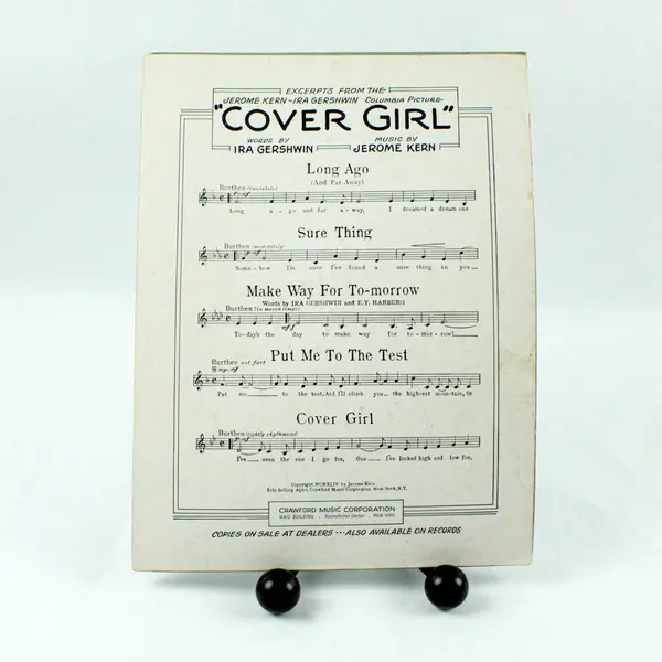 Long Ago & Far Away Sheet Music Rita Hayworth Gene Kelly Cover Girl