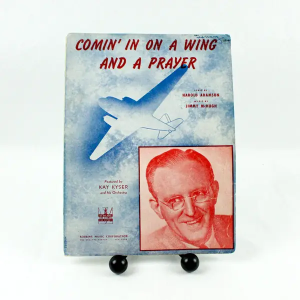 Comin' In On A Wing And A Prayer 1943 Kay Kyser Sheet Music Piano Voice
