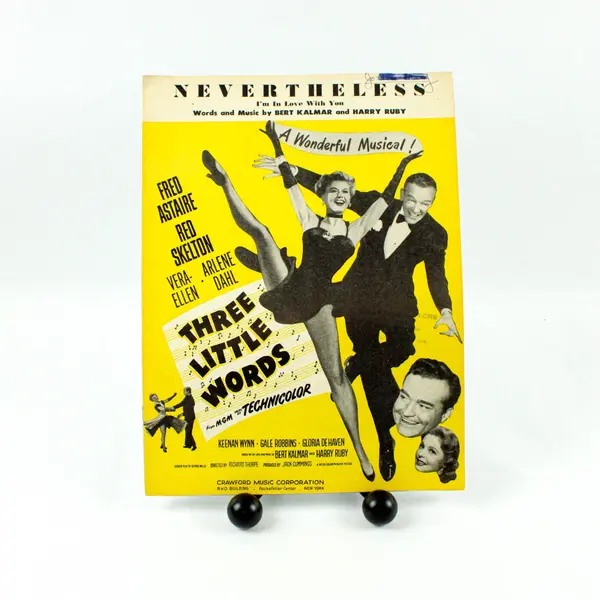 Vintage Three Little Words Nevertheless Sheet Music Fred Astaire Red Skelton