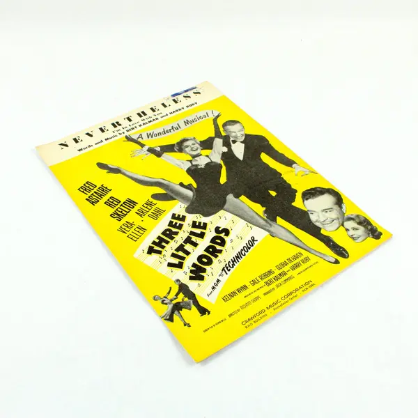 Vintage Three Little Words Nevertheless Sheet Music Fred Astaire Red Skelton