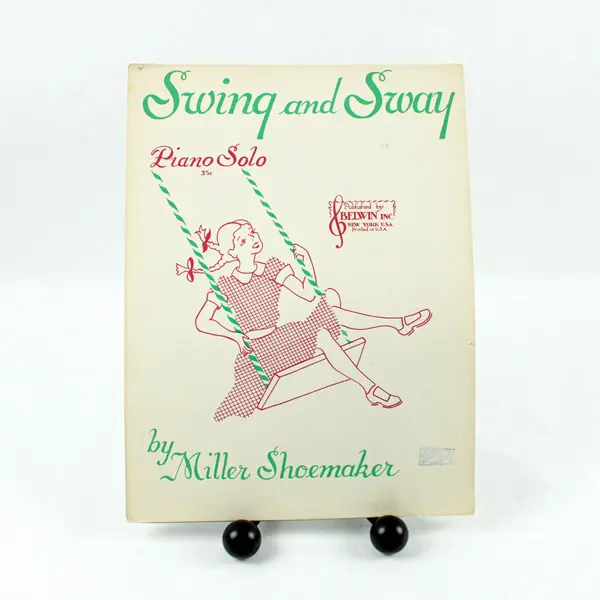 Swing and Sway Piano Solo Sheet Music Miller Shoemaker Vintage