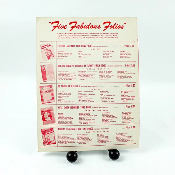 1953 O (Oh!) Sheet Music Pee Wee Hunt Capitol Records