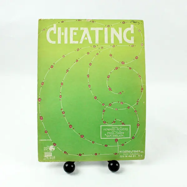 Cheating Sheet Music Howard Rogers Fred Fisher Sam Ehrlich McCarthy
