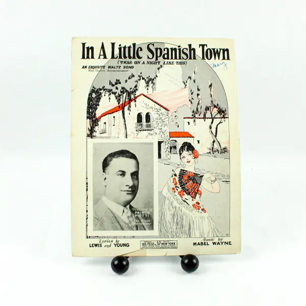 In A Little Spanish Town Sheet Music Mabel Wayne Lewis & Young Feist