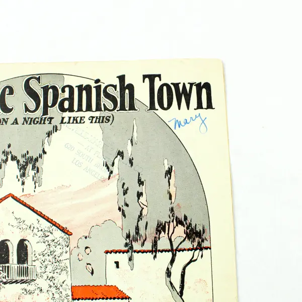 In A Little Spanish Town Sheet Music Mabel Wayne Lewis & Young Feist