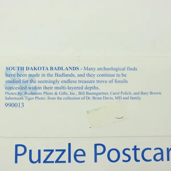 RPG South Dakota Badlands Sabertooth Tiger Puzzle Postcard #990013