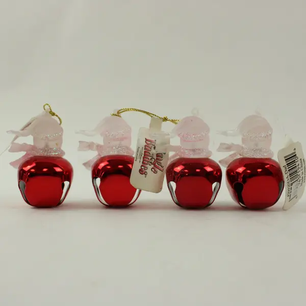 Lot of 4 Roman Jingle Buddies Snowman Ornaments 2 Dad 2 Grandpa