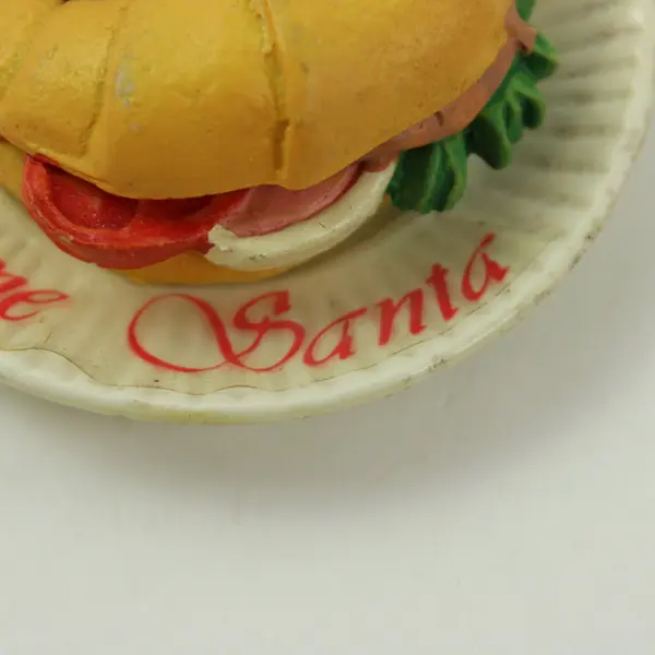 Enesco 1991 Mouse Welcome Santa Plate Hanging Christmas Ornament 2.8 Inch