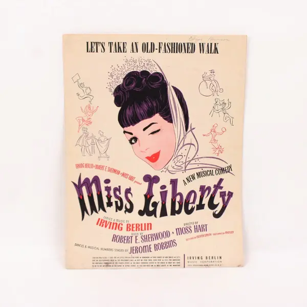 Miss Liberty Sheet Music Irving Berlin Musical Comedy Vintage