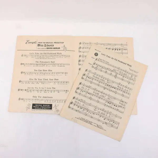 Miss Liberty Sheet Music Irving Berlin Musical Comedy Vintage
