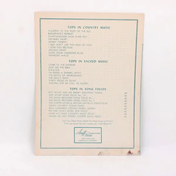 Hank Williams I Can't Help It (If I'm Still in Love With You) Sheet Music