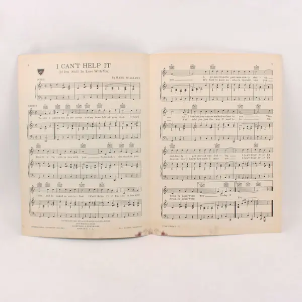 Hank Williams I Can't Help It (If I'm Still in Love With You) Sheet Music
