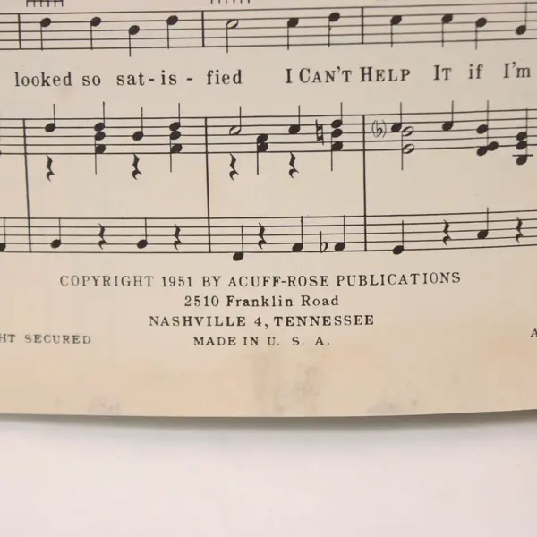 Hank Williams I Can't Help It (If I'm Still in Love With You) Sheet Music