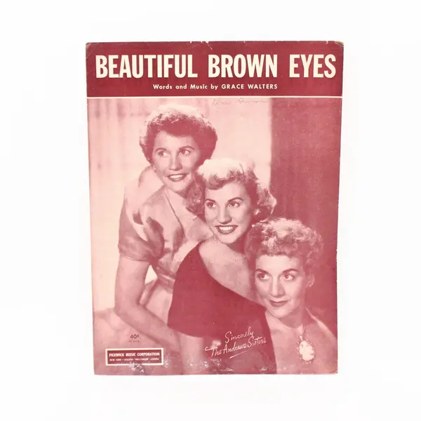 Beautiful Brown Eyes Piano Vocal Sheet Music Pickwick Music Corporation