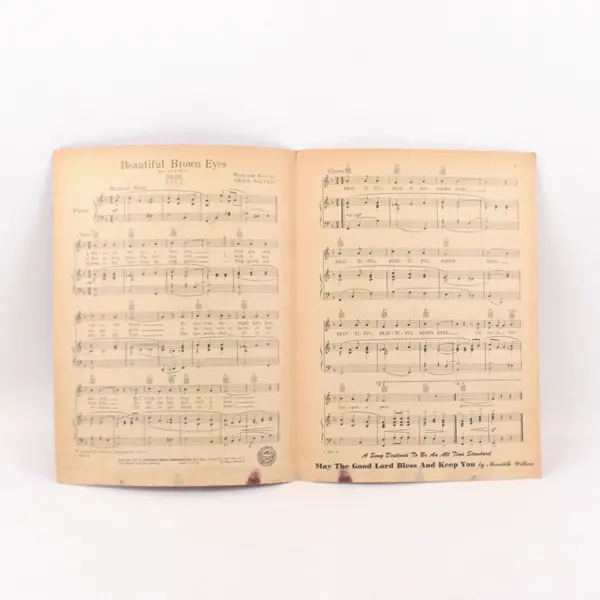 Beautiful Brown Eyes Piano Vocal Sheet Music Pickwick Music Corporation
