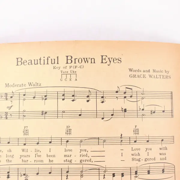 Beautiful Brown Eyes Piano Vocal Sheet Music Pickwick Music Corporation