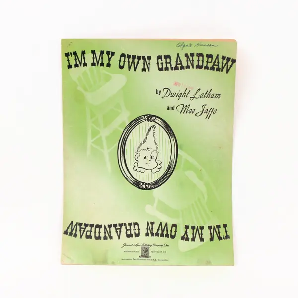 1947 I'm My Own Grandpaw Sheet Music Dwight Latham Moe Jaffe Vintage