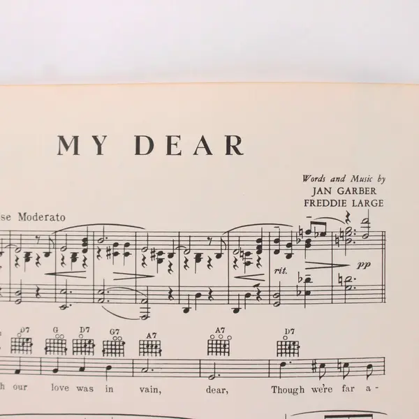 My Dear Vintage Sheet Music Leo Feist Inc. 85 Cent Edition
