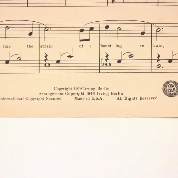 Irving Berlin A Pretty Girl Is Like a Melody Children's Piano Sheet Music