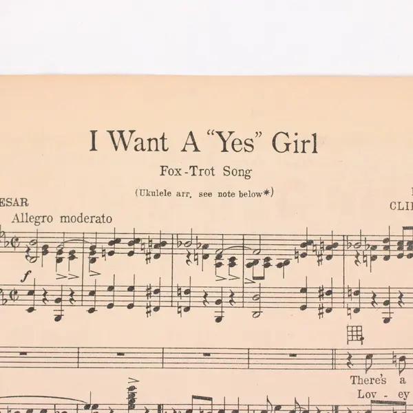 I Want A Yes Girl Vintage Sheet Music Irving Caesar Cliff Friend Ed Lowry