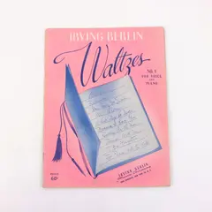 Irving Berlin Waltzes Sheet Music Piano Color Illustrated Cover