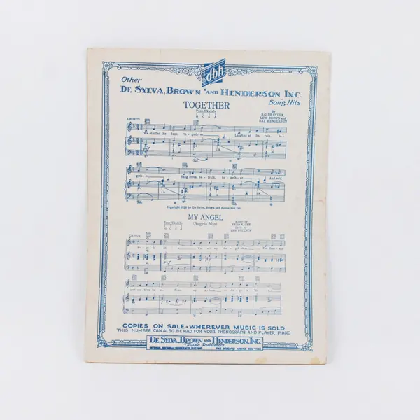 Vintage For Old Times' Sake Sheet Music De Silva Brown-Henderson