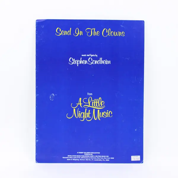 Send in the Clowns Stephen Sondheim Piano Vocal Sheet Music