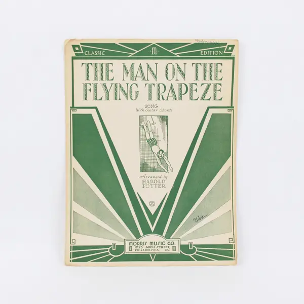 1933 The Man on the Flying Trapeze Sheet Music Guitar Chords